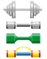 dumbbells for fitness vector illustration