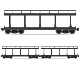 Ilustración de vector de tren vagón de tren