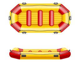 Ilustración de vector de bote de rafting inflable