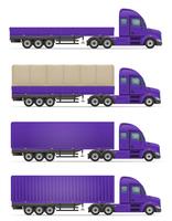 camión semi remolque para transporte de mercancías vector illustration
