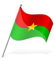 Bandera de Burkina Faso ilustración vectorial vector