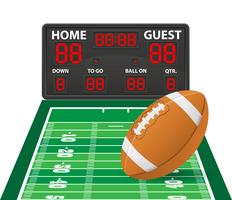 american football sports digital scoreboard vector illustration