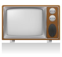 old tv vector illustration