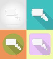 speech bubbles flat icons vector illustration