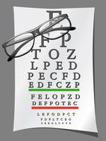 eye charts and glasses vector