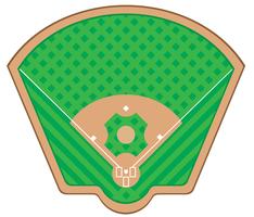 Ilustración de vector de campo de béisbol