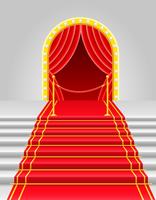 red carpet with turnstile vector illustration