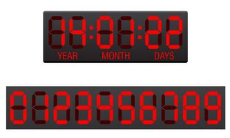 scoreboard digital countdown timer vector illustration