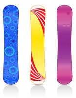 Tablas para snowboard ilustración vectorial vector