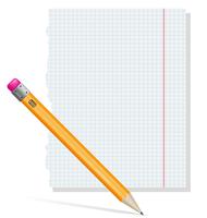 pencil and paper vector illustration
