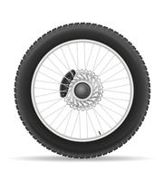 Neumático de la rueda de la motocicleta de la ilustración de vector de disco