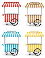 street food cart vector illustration