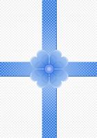 gray background with blue stripes and a flower vector