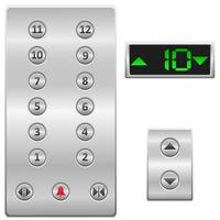 Botones del elevador panel ilustración vectorial vector