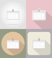 identification card flat icons vector illustration