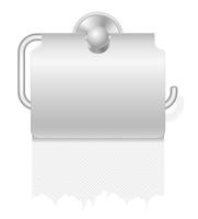 toilet paper on holder vector illustration