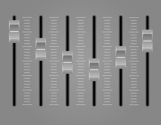 panel console sound mixer vector illustration
