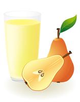 pear juice vector illustration