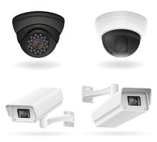 surveillance cameras vector illustration