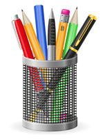 set icons pen and pencil vector illustration