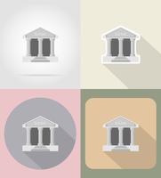 Banco plano iconos vector illustration