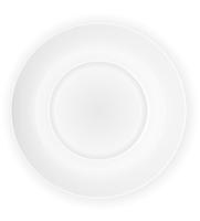 porcelain plate top view vector illustration