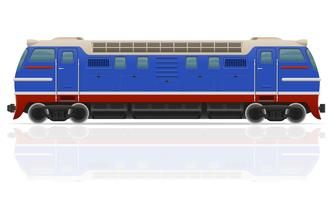 Ilustración de vector de tren locomotora de ferrocarril