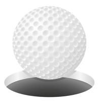 Ilustración de vector de pelota de golf