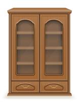 Muebles de armario de madera ilustración vectorial vector