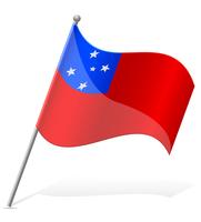 Bandera de Samoa ilustración vectorial vector