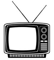 As Seen On Tv With Retro Television Icon Royalty Free SVG