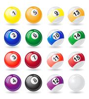 billiards balls vector illustration