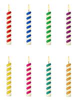 candles for the birthday cake vector illustration