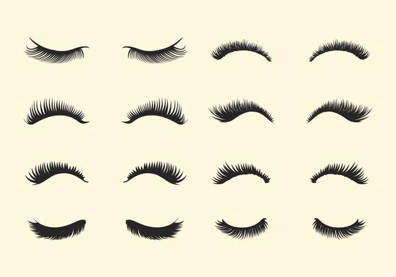 Eyelashes Clipart Set