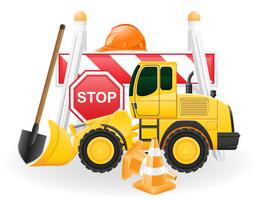 road works concept icons vector illustration