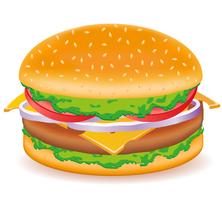 Ilustración de vector de hamburguesa con queso