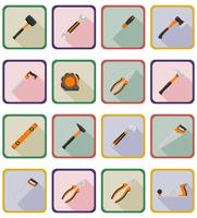 repair and building tools flat icons vector illustration