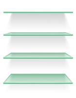 transparent glass shelf vector illustration