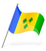 flag of Saint Vincent to Grenada vector illustration