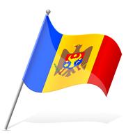 Bandera de Moldova ilustración vectorial vector