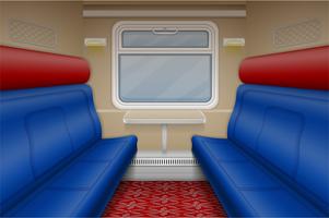 train compartment inside view vector