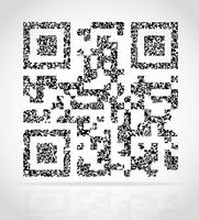 abstract qr code vector illustration