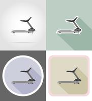 treadmill flat icons vector illustration