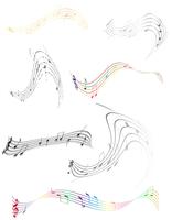 Resumen notas musicales ilustración vectorial de stock vector