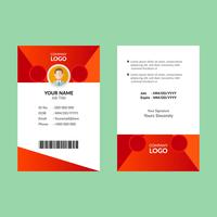 Red ID Card Template vector