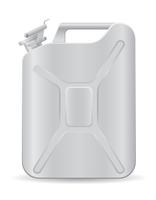 metallic jerrycan vector illustration