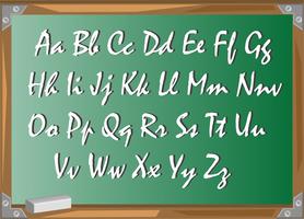 board school and letters vector