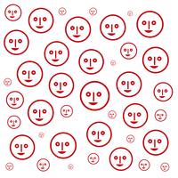 Cartoon face Pattern Design vector