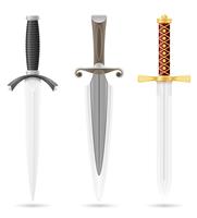 battle dagger medieval stock vector illustration