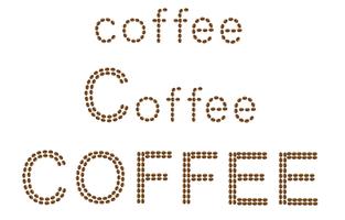 inscripción de café está hecho de granos ilustración vectorial vector